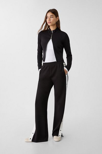 Stradivarius Jacket with Soft Texture and Zipper