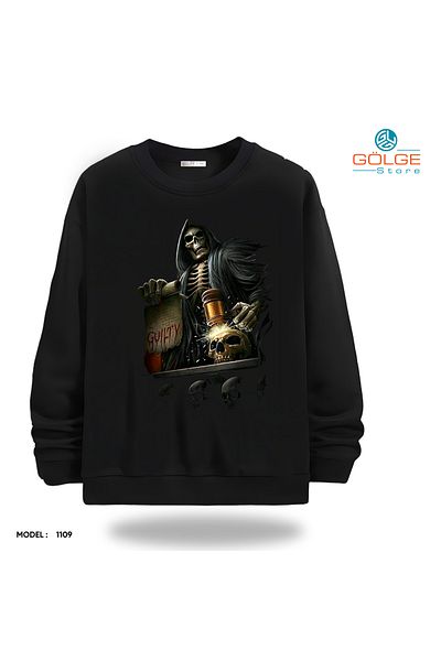 Gölge Store Unisex Slimfit Crew Neck Streetwear Sweatshirt