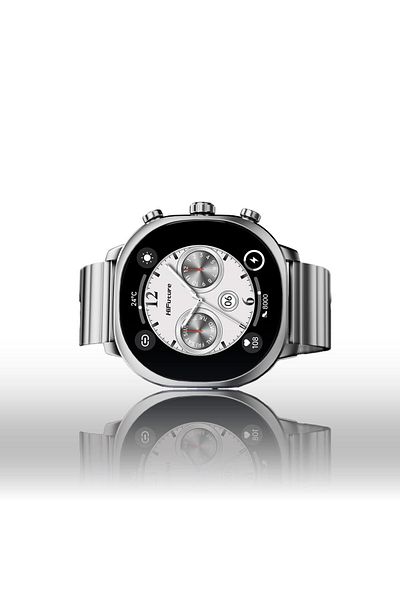 HiFuture Bluetooth 5.3 Heart Rate Fitness Tracking with 1.43 Inch Amoled Screen - Ip68 Silver Smart Watch