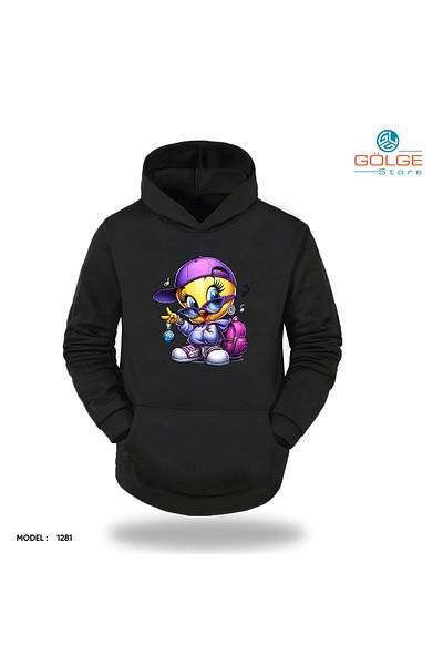 Gölge Store Сладки ситуации на приятели с лапи - Забавен и сладък унисекс суитшърт с качулка Slimfit
