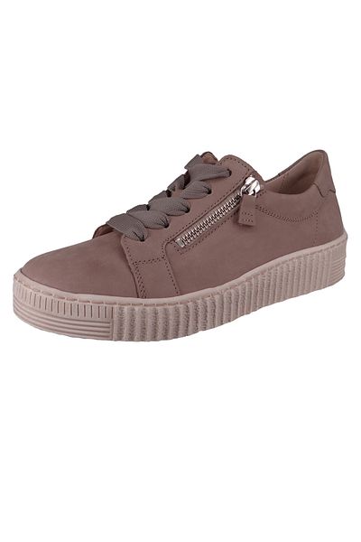 GABOR Damen Low Sneaker Low Top F-Weite 23.334 Beige 12 Beige Leder