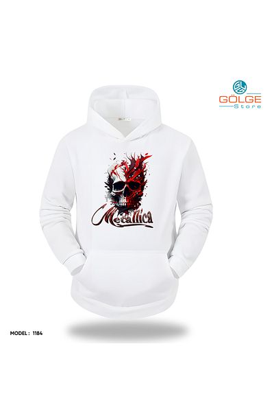 Gölge Store Infinite Rock Spirit: Metallica Image Sweatshirt Now in Stock |   Hooded Unisex Slimfit Sweatshirt