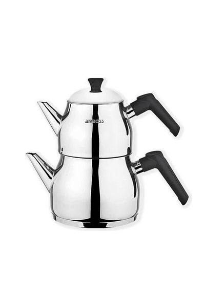 Amboss Copper 3 Piece Induction Compatible Stainless Steel Strainer Teapot Set