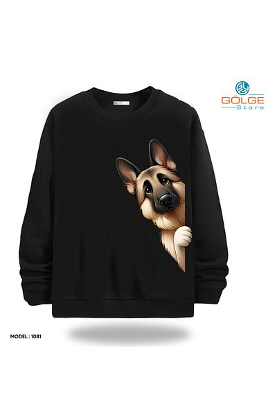 Gölge Store Fun and Cute - Cute Cases of Paw Friends - Crew Neck Unisex Slimfit Sweatshirt