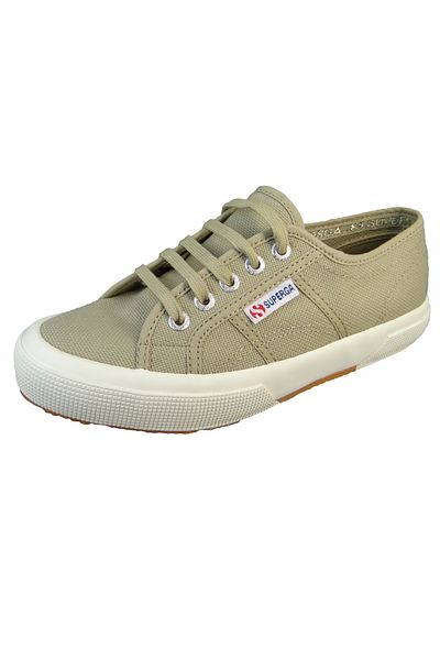 Superga Damen Low Sneaker 2750 COTU Low Top S000010 Grau AQJ Grey Fossil Favorio Leinen