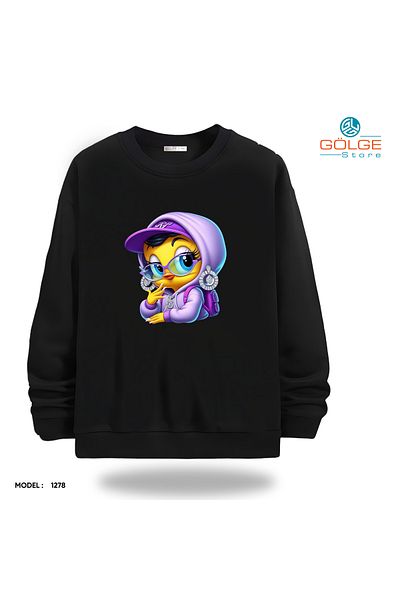 Gölge Store Fun and Cute - Cute Cases of Paw Friends - Crew Neck Unisex Slimfit Sweatshirt