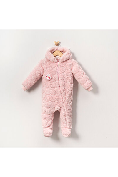 Genel Markalar Kız Bebek Kışlık Peluş Fermuarlı Tulum