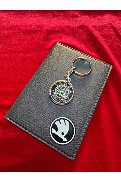 ATTA PAZARLAMA سلسلة مفاتيح وحامل ترخيص من الجلد الأسود من زجاج شبكي منقوش، و...