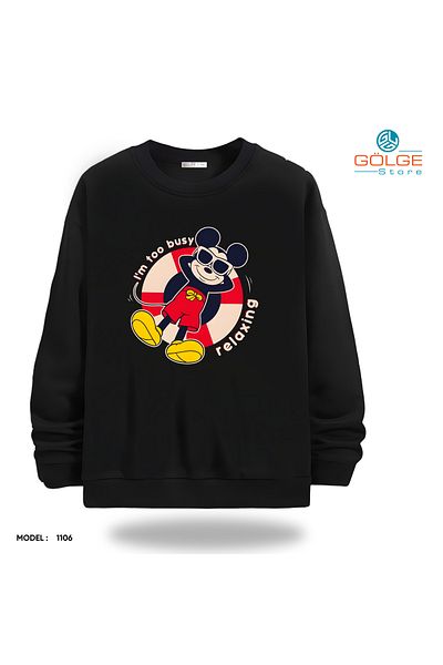 Gölge Store Unisex Slimfit Crew Neck Streetwear Sweatshirt