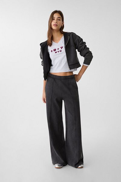 Stradivarius Fermuarlı kapüşonlu sweatshirt