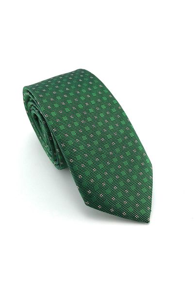 PİERRONİ Green Patterned Slim Tie