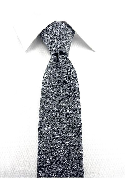 PİERRONİ Gray Black Patterned Handkerchief Tie P0399
