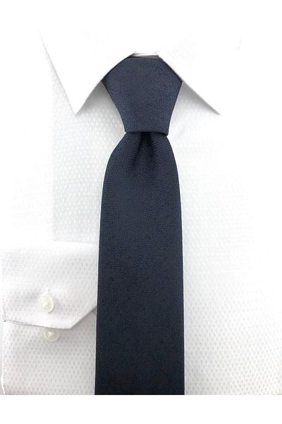 PİERRONİ Navy Blue Dot Patterned Tie