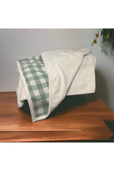 bt pasifik Ekose Koyun Tüyü Görünümlü Tek Kişilik Tv Battaniye