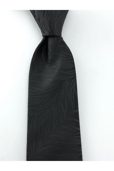 PİERRONİ Black Patterned Handkerchief Tie
