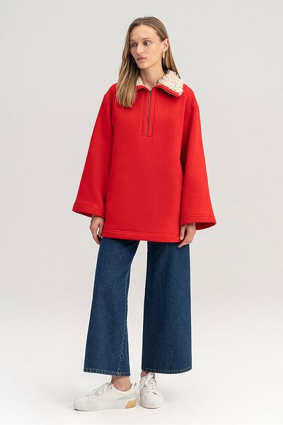 Touché Privé Fur Collar Sweatshirt