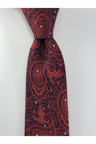 PİERRONİ Red Shawl Pattern Handkerchief Tie