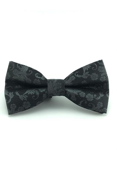 PİERRONİ Black Smoked Patterned Bow Tie