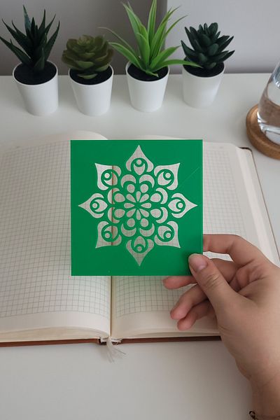 Karmelom Studio Floral Pattern Mandala Painting Template Ruler
