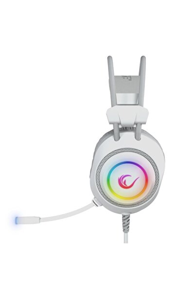 Rampage Rm-k19 Ragıng Plus Beyaz Usb 7.1 Surround Rgb Ledli Gaming Oyuncu Mikrofonlu Kulaklık