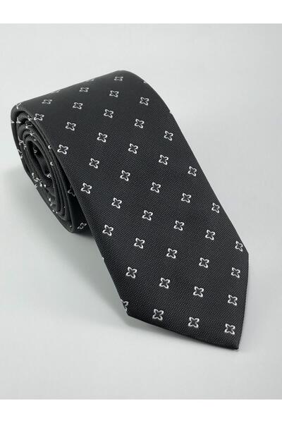 PİERRONİ Black and White Patterned Tie