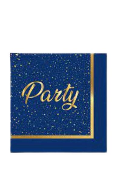 TURKUAZ PARTY Navy Blue 20 Li Χάρτινο Χαρτοπετσέτα 33x33 cm Κόκκινο Χαρτί 20 Πακέτο Χρόνος πάρτι