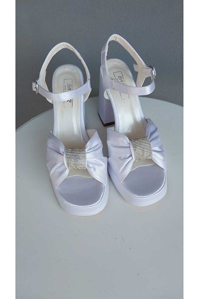 Modavien Pantofi de mireasa dama White Stone - 10 cm