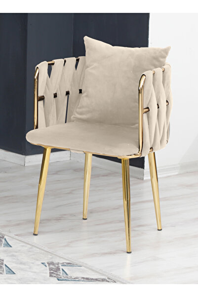 Rozexi Sarmaşık Çay Seti Takımı Koltuk Takımı Oturma Odası Kafe Antre Hol Ofis 2+1+1 Gold Metal