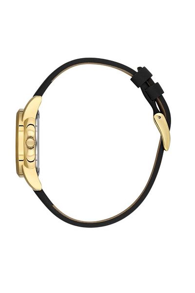 Daniel Klein Dk.1.13822-4 Leather Cord Calendar Water Resistant Black Color Women's Wristwatch