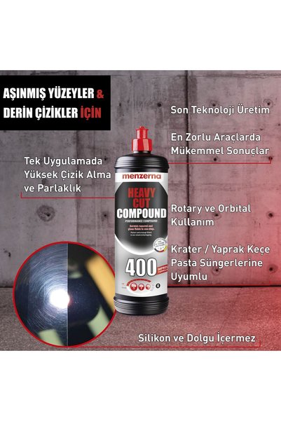 Menzerna Yeni 400 Heavy Cut Ağır Çizik Giderici Kalın Pasta 1 Kg