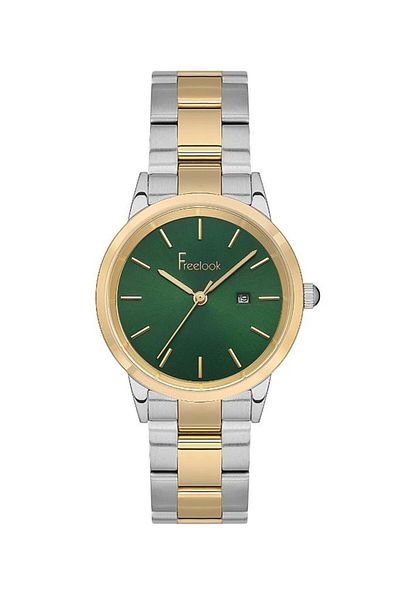 Frederique Constant Freelook Fl.4.10009-4 Steel Band Metallic-Gold Women's Wrist Watch