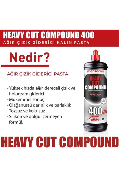 Menzerna Yeni 400 Heavy Cut Ağır Çizik Giderici Kalın Pasta 1 Kg