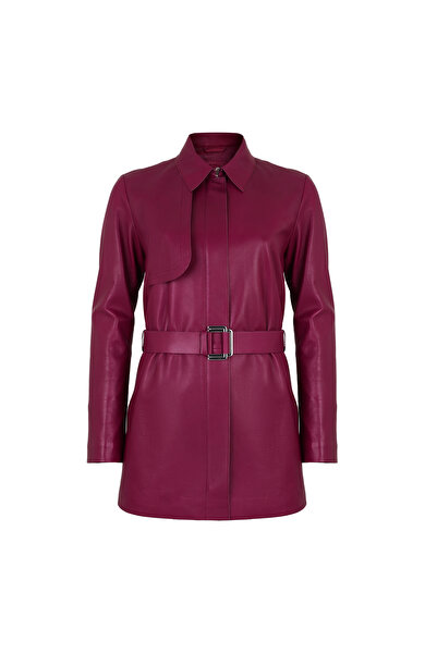 Desa Kelly Mor Kadın Deri Trençkot