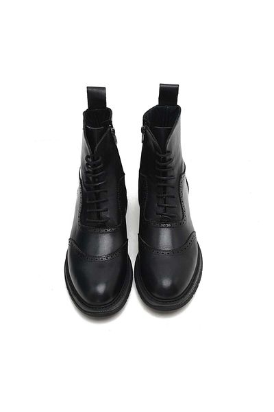 Desa Ανδρικές δερμάτινες μπότες Evita Black