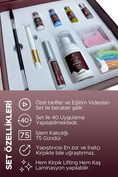 Prolash Lifting Prolash Eyelash Lifting Set - Eyebrow Lamination Set and Black Eyebrow Eyelash Paint
