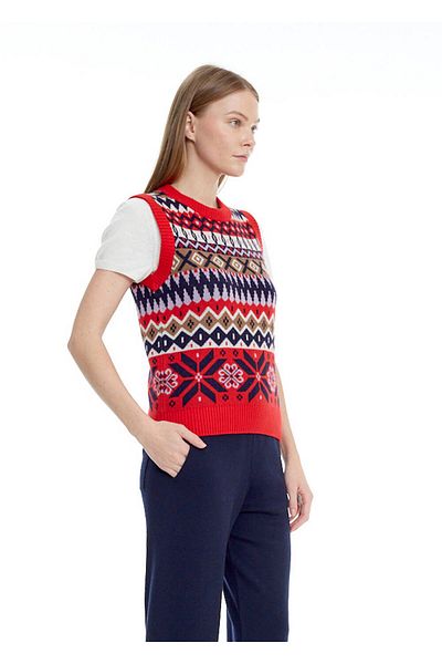 Knitss Pulover din lână merinos cu model Fair Isle