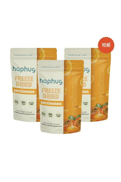 HapHug Pack of 3 - Freeze Dried Persimmon 30g X 3