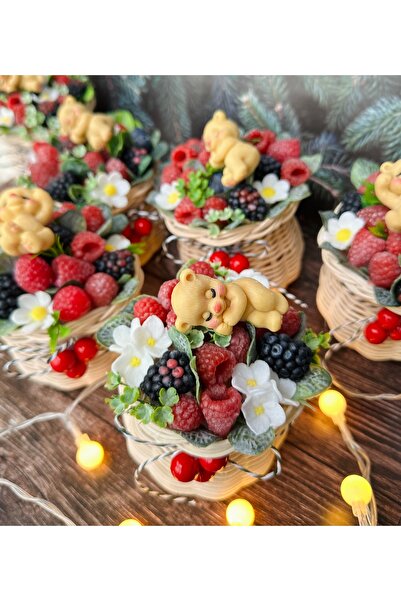 Şirin Sabun صابون فاكهة الدب الملون من الخيزران في الغابة - صابون معطر يدويًا