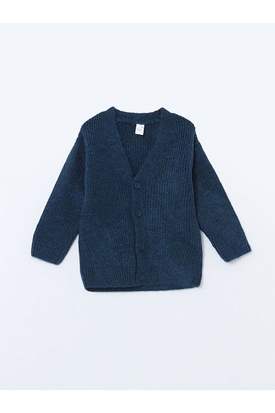 LC Waikiki V-nyakú, hosszú ujjú fiú kötöttáru kardigán LCW Kids