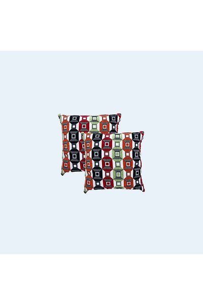 Donetella 2- Piece Modern 45x45 Throw Pillow Cover -,Decorative Covers for Cushions, Filling Not Included