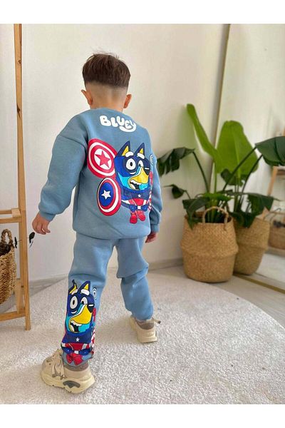 MİNİKO KİDS BĂIAȚI ALBASTRU MODEL GÂTĂ BUMBAC 3 fire SET CARDON