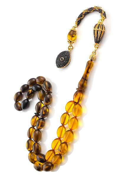 TESBİHCİBABA Unique Design Clamping Amber Rosary from Tasbihcibaba Workshop
