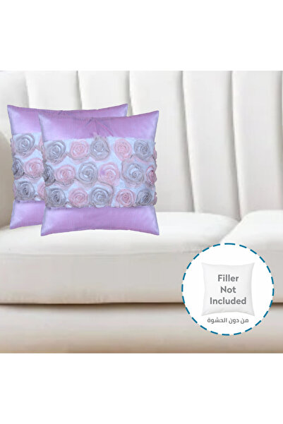 Donetella 2- Piece Modern 45x45 Throw Pillow Cover -,Decorative Covers for Cushions, Filling Not Included