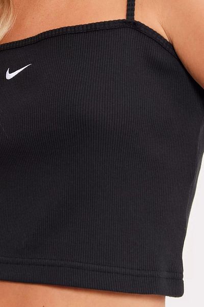 Nike Sportswear Essential Ribbed Crop Top Tank Women's Strappy Ribbed Crop Tank Black