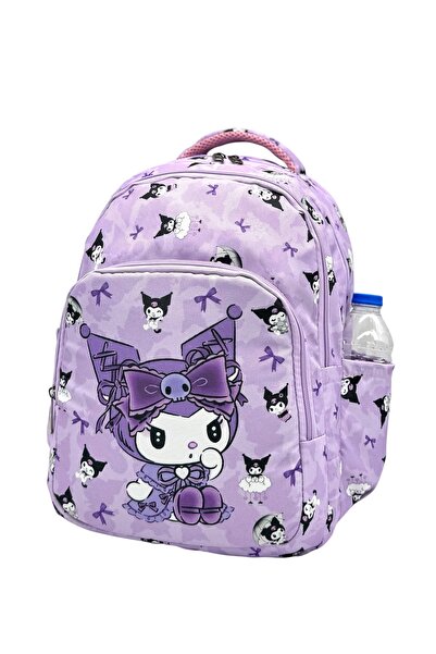 ms mixxstore Ortopedik Sırt Destekli Lila Renk Folyo Beslenmelikli Ve Kalemlikli Sırt Ilkokul Çantası / 555