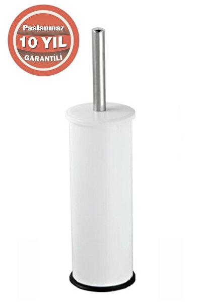 ÇELİK BANYO Paslanmaz Çelik Tuvalet Fırçası Klozet Fırçası Beyaz