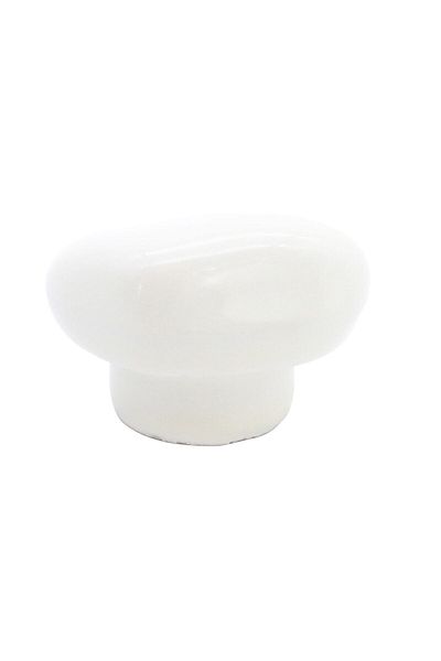 Porcellana Perla -Porcelain Handle Handle- Cabinet Drawer Bathroom Kulb Furniture Kitchen Children's Room Handle Stone-White-Stk9564