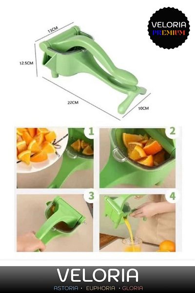 Veloria Premium Series Durable Plastic Ergonomic Design Easy Clean Apple Pomegranate Practical Juicer