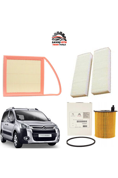 Sardes Berlingo 1.6 HDI Dizel Filtre Bakım Seti 2012-2015 3lü /LÜTFEN ŞASE AT...