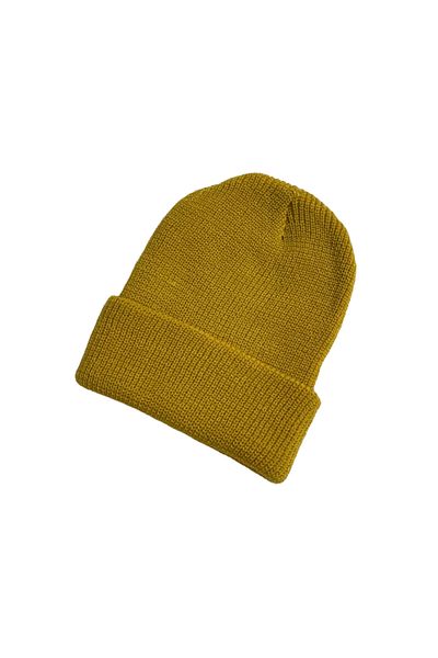 Melodi Scarf Winter Folded Basic Mustard Women's Beret - Standard